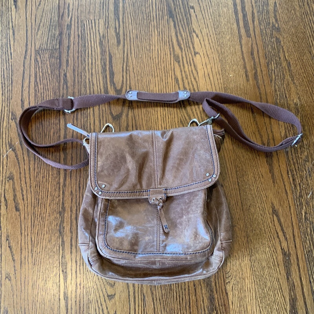 The Sak Leather Ventura Convertible Backpack Crossbody Distressed Patina READ‎